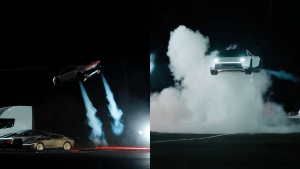 tesla roadster stunts